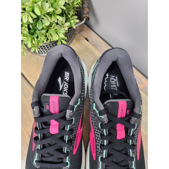 Brooks Ghost 14 Women's Size 11 B (Medium) Running Shoes Black Pink - Picture 4 of 12